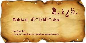 Makkai Áldáska névjegykártya